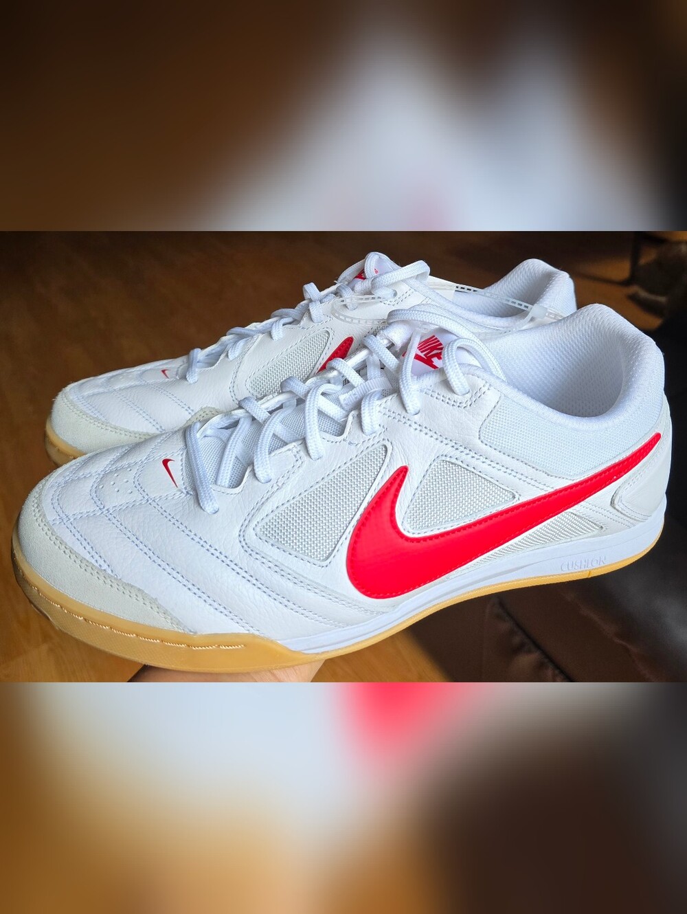 Sz 13 Men's NIKE GATO 'White/Gum Yellow/University Red' New no box